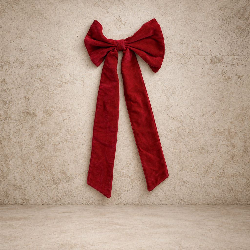 Velvet Clip-On Bow