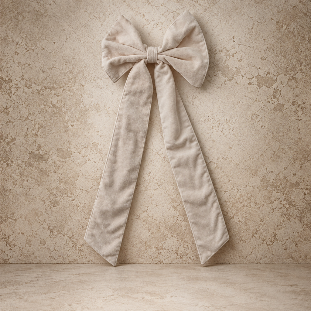 Velvet Clip-On Bow
