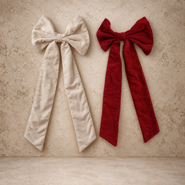 Velvet Clip-On Bow