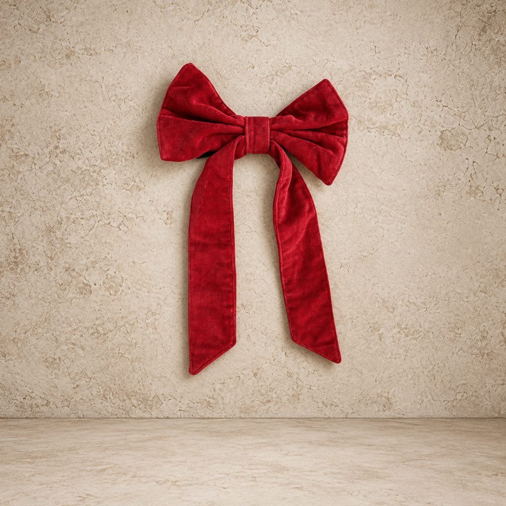 Small Velvet Clip-On Bow