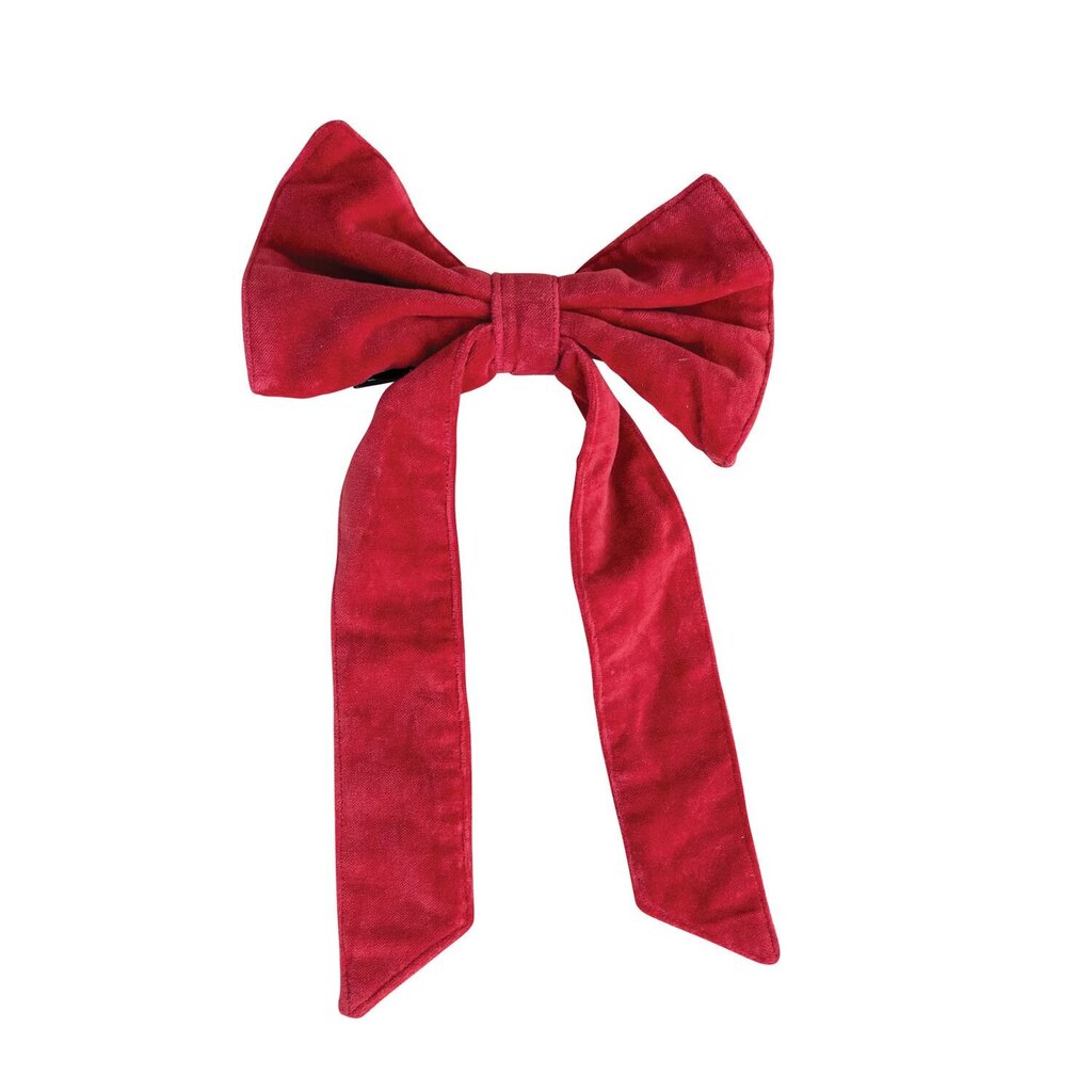 Small Velvet Clip-On Bow