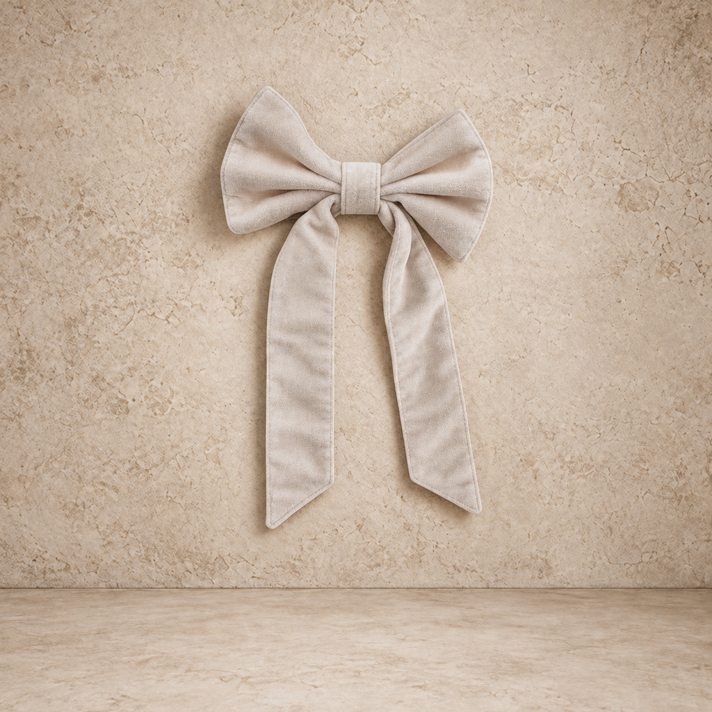 Small Velvet Clip-On Bow