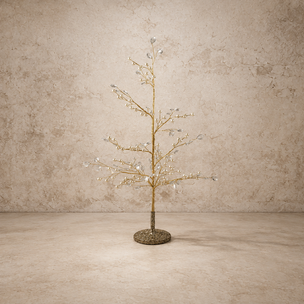 Faux Pearl + Acrylic Jewel Wire Tree