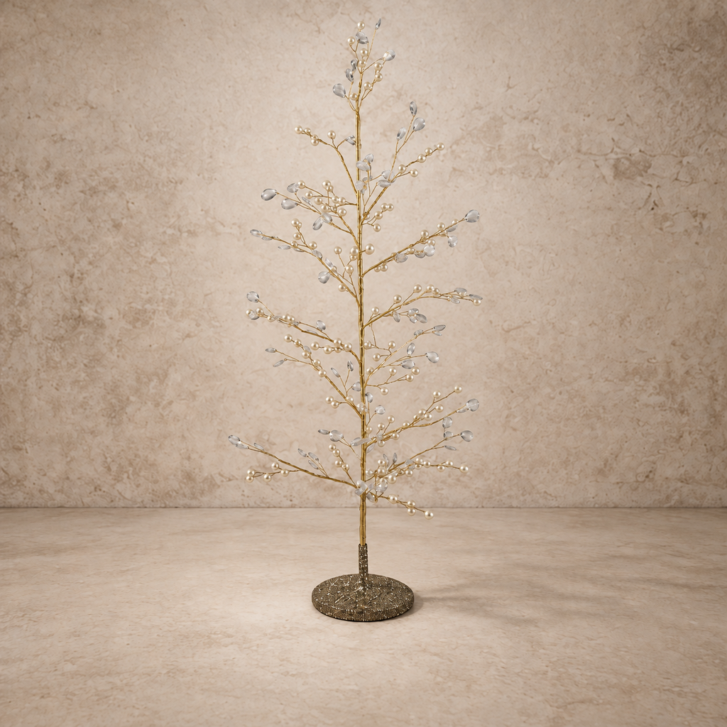 Faux Pearl + Acrylic Jewel Wire Tree