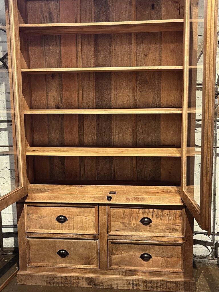 Gorgeous Recycled Wood Latched Hutch with Drawers