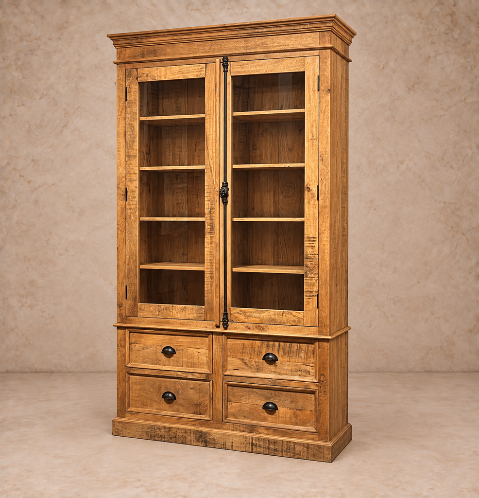 Gorgeous Recycled Wood Latched Hutch with Drawers