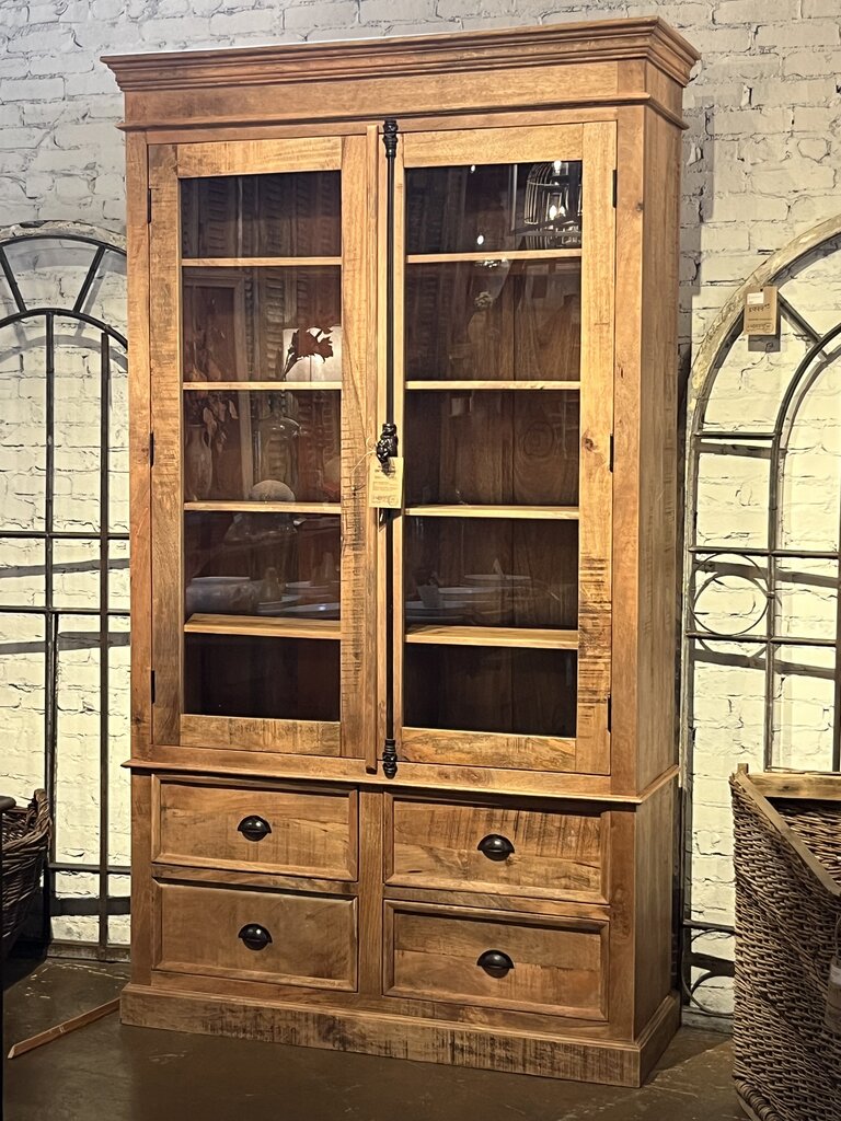 Gorgeous Recycled Wood Latched Hutch with Drawers