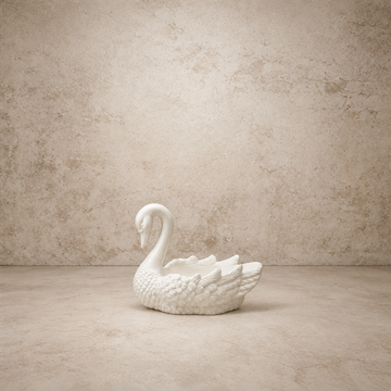 Swan Shaped Stoneware Dish