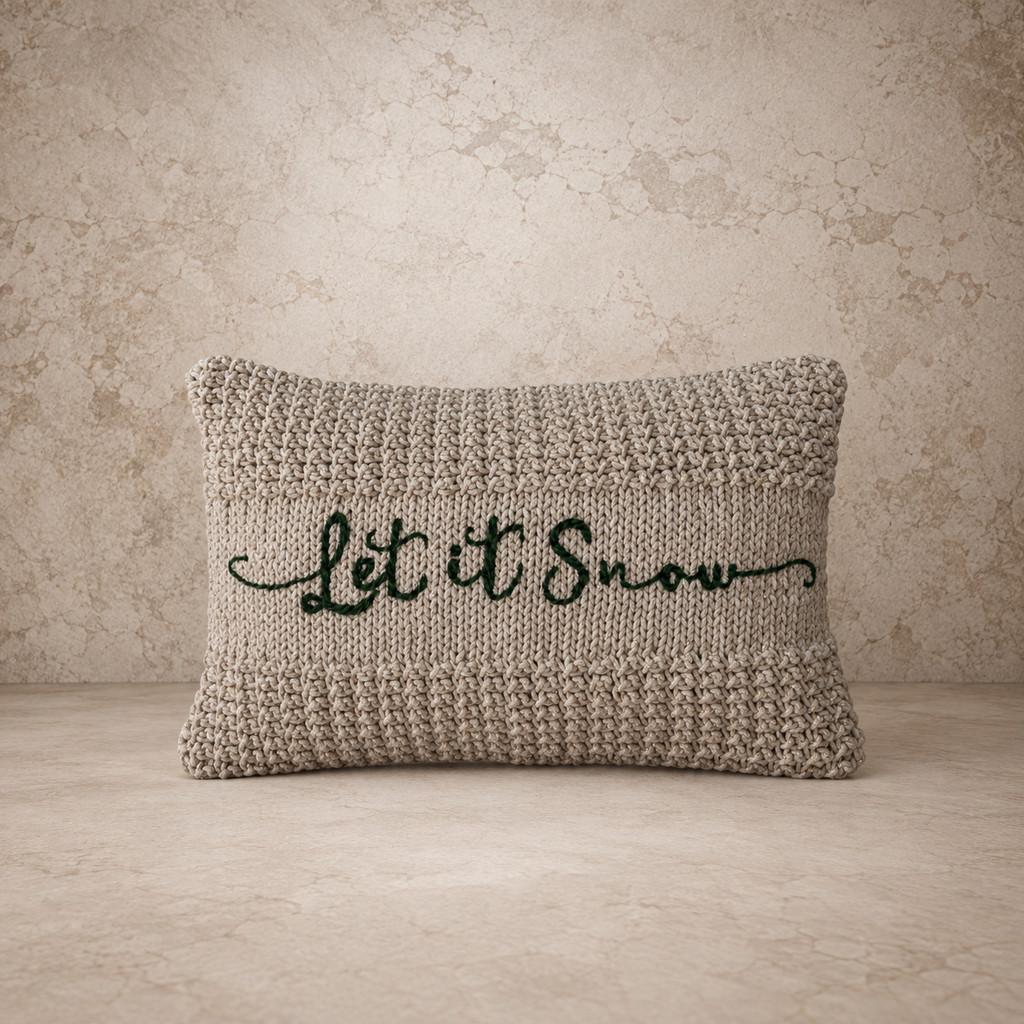Let It Snow Lumbar Pillow