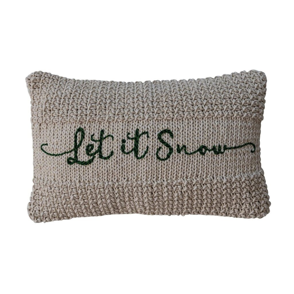 Let It Snow Lumbar Pillow