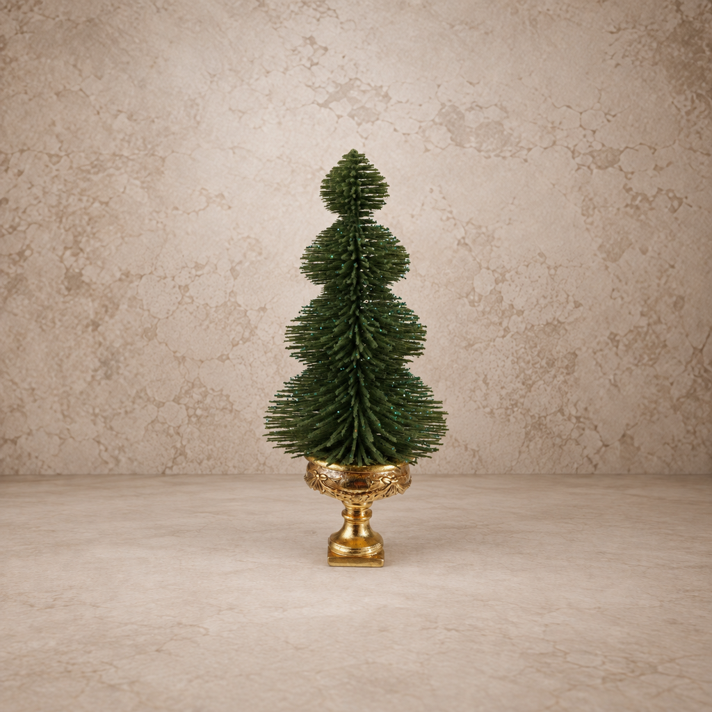 Bottle Brush Tree w/ Urn Base