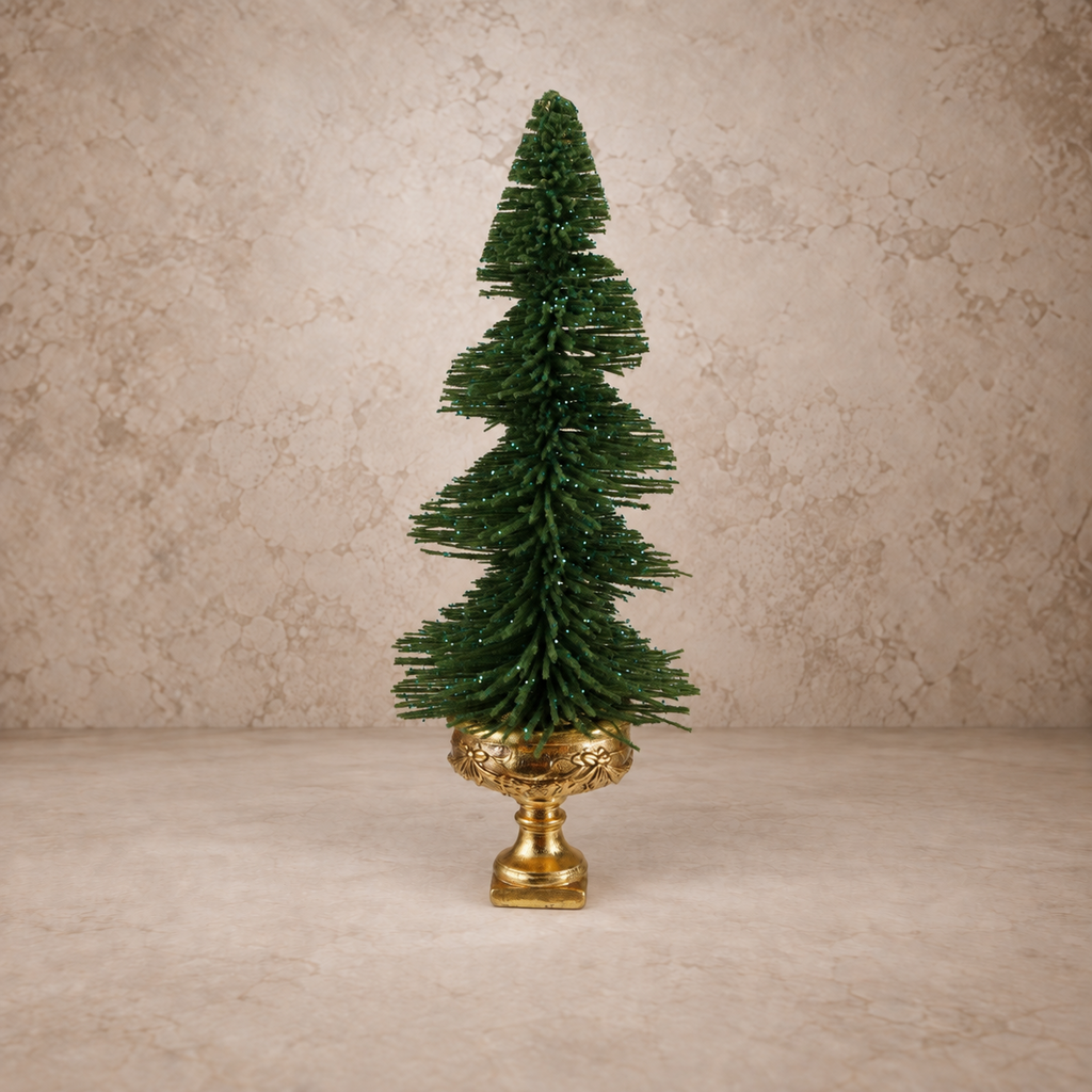 Bottle Brush Tree w/ Urn Base