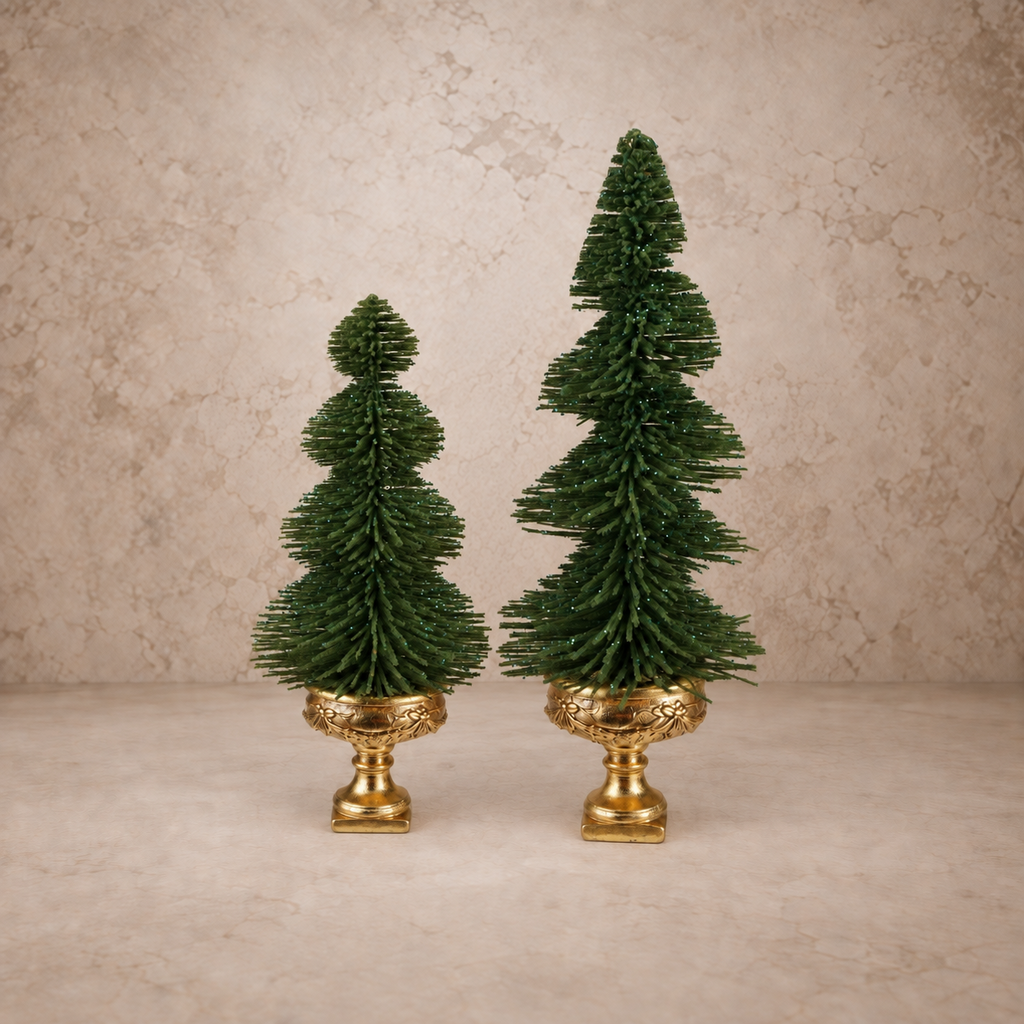 Bottle Brush Tree w/ Urn Base