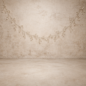 Metal Wire Faux Pearl Garland