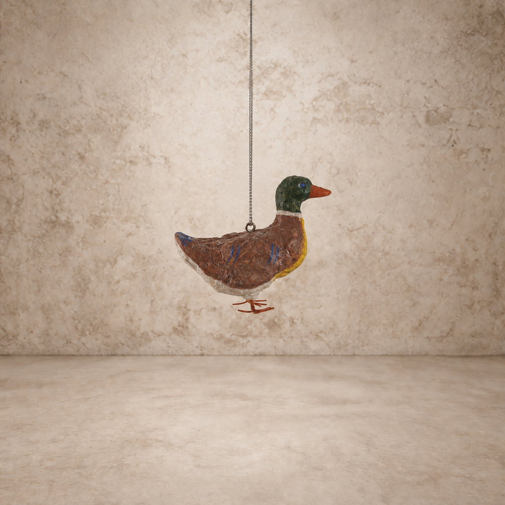 Paper Mache Mallard Ornament