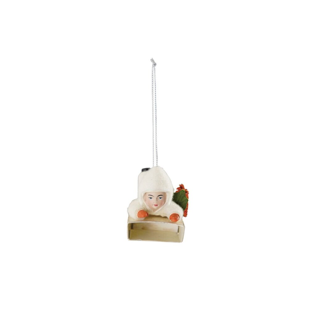 Resin Child On Sled Ornament