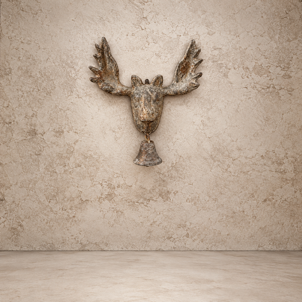 Cast Iron Moose Head Wall Decor