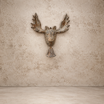 Cast Iron Moose Head Wall Decor