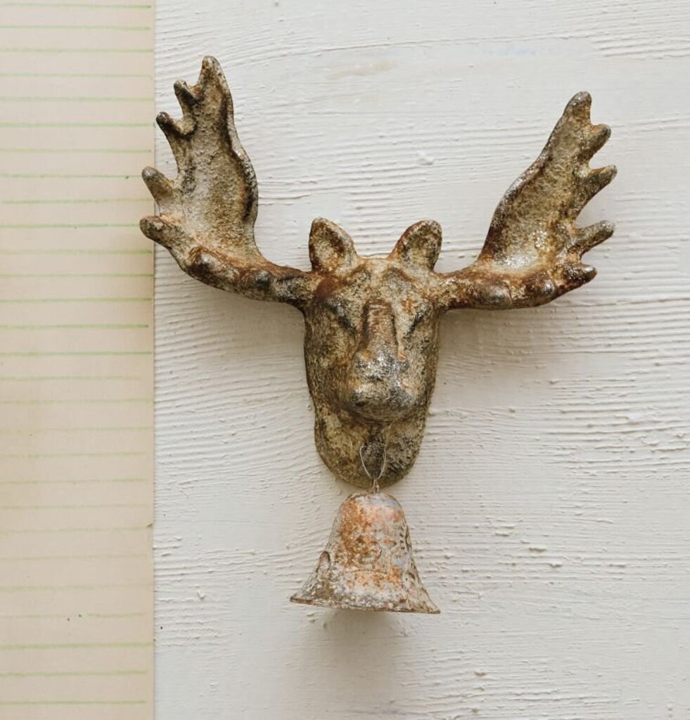 Cast Iron Moose Head Wall Decor