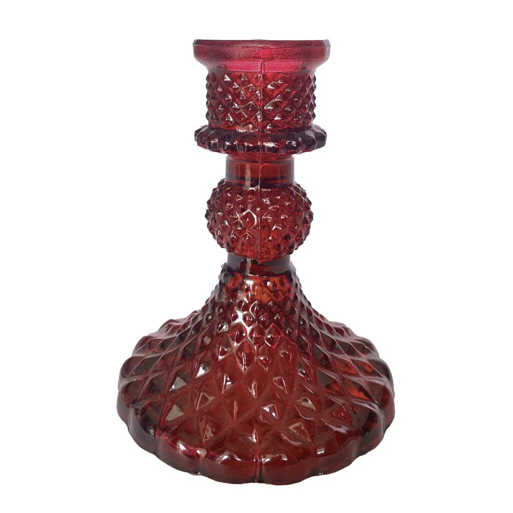Recycled Glass Burgundy Taper Holder