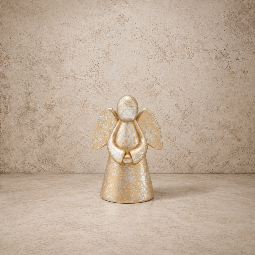 Gold Finish Resin Angel
