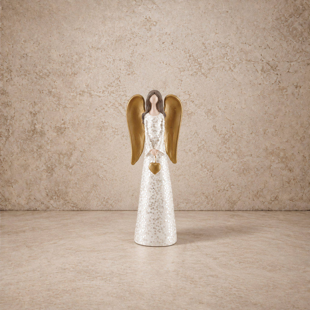 Gold Glitter Resin Angel