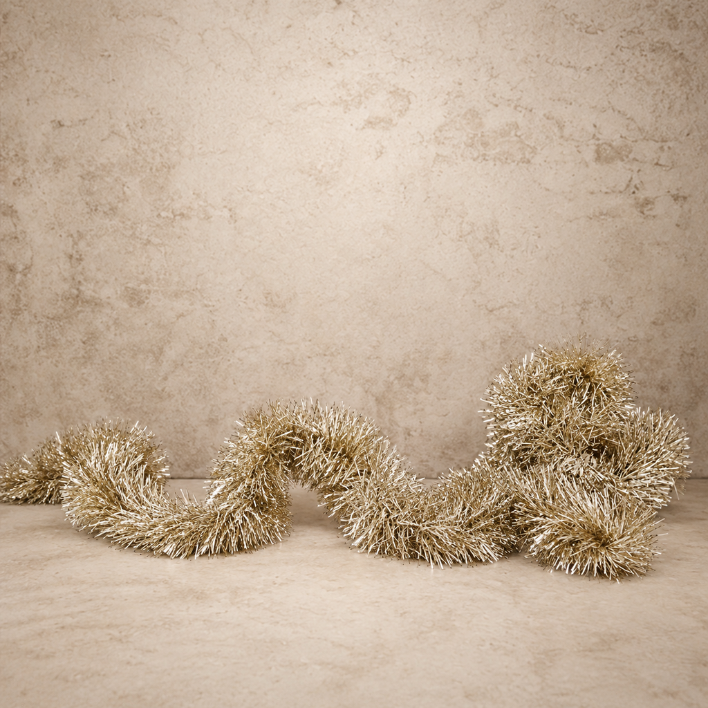 Gold + Sliver Tinsel Garland