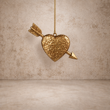 Resin Arrow Through Heart Ornament