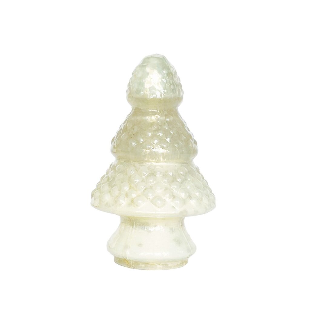 Embossed White Mercury Glass Tree