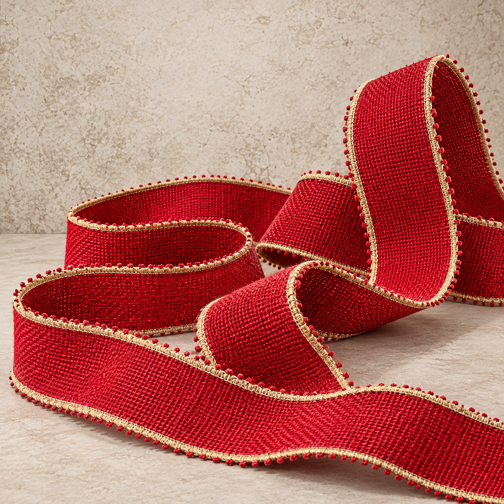 Red Jute Ribbon (50 Yards)