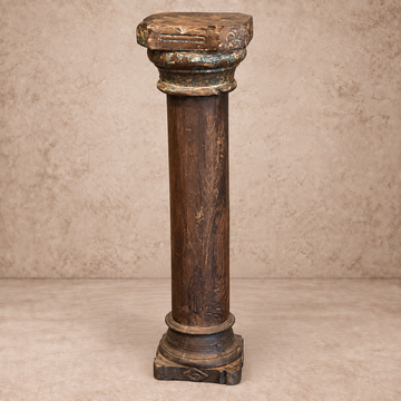 Beautiful Old Wood Carved Pillar