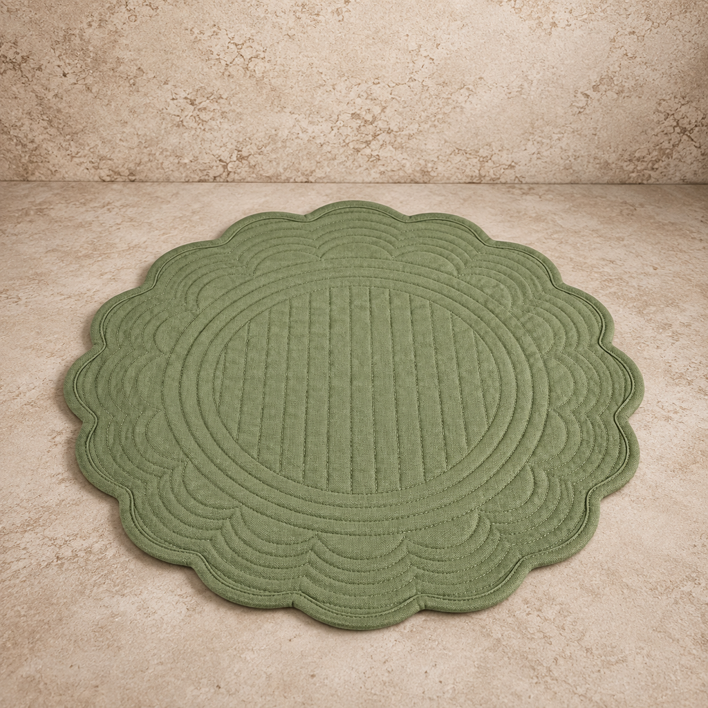 Mabel Green Quilted Placemat