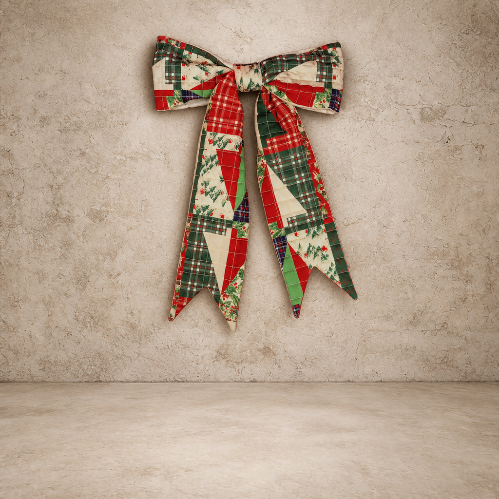 Vintage Christmas Patchwork Bow