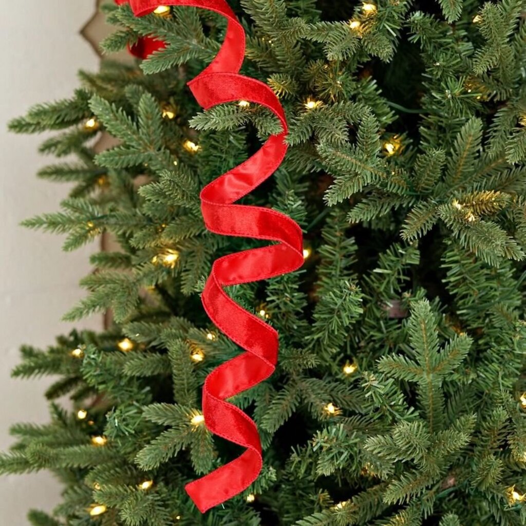 Wired Red Velvet Ribbon