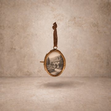 Oval Brass Hanging Frame