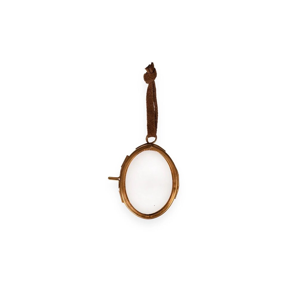 Oval Brass Hanging Frame