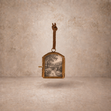 Window Pane Brass Hanging Frame