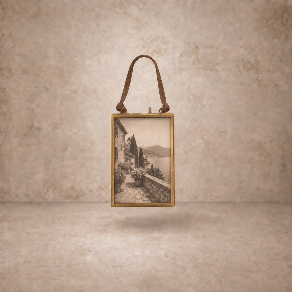 Vertical Brass Hanging Frame