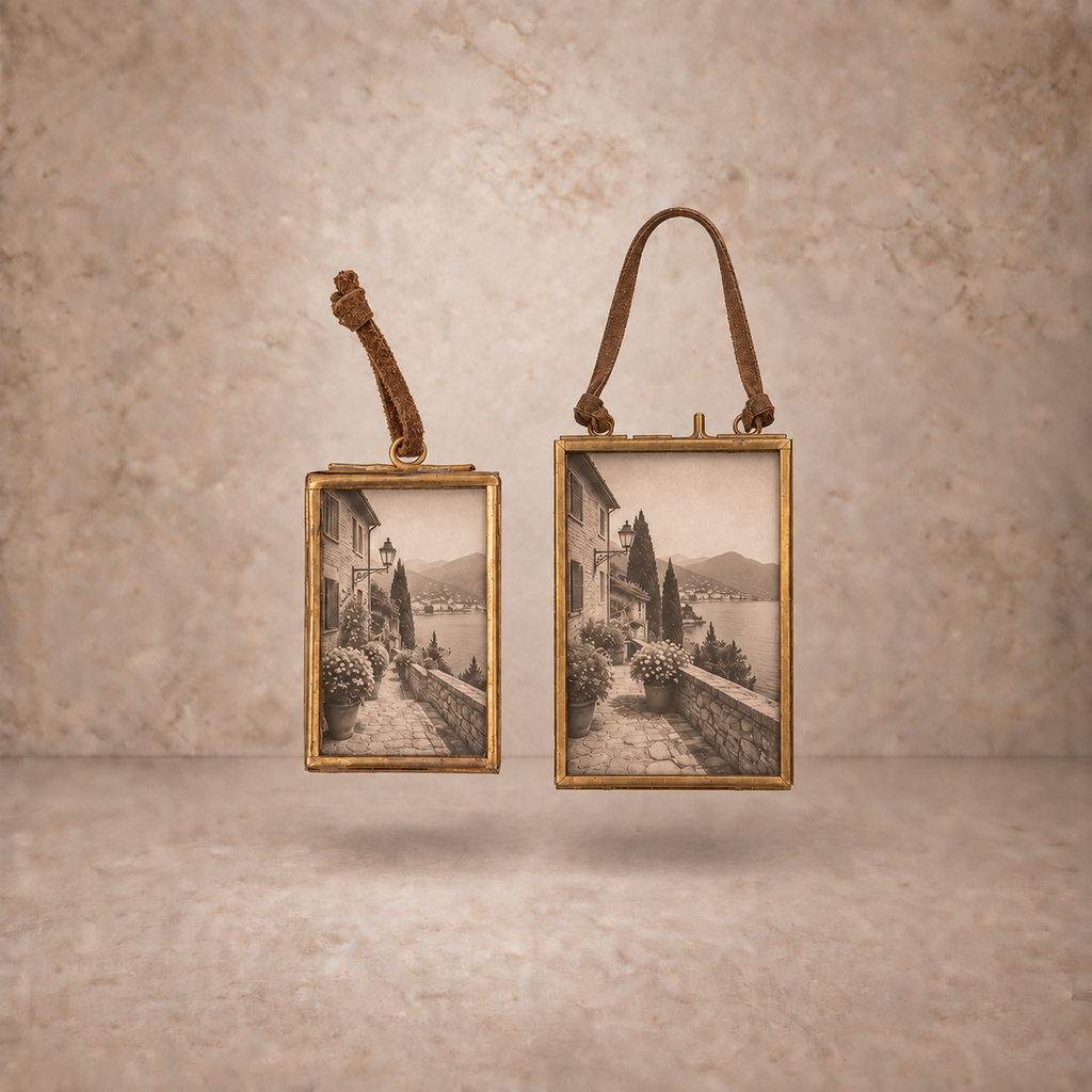 Vertical Brass Hanging Frame