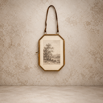 Octagon Brass Hanging Frame
