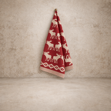 Moose Print Waffle Dishtowel
