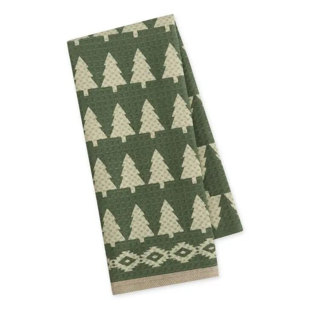 Tree Print Waffle Dishtowel