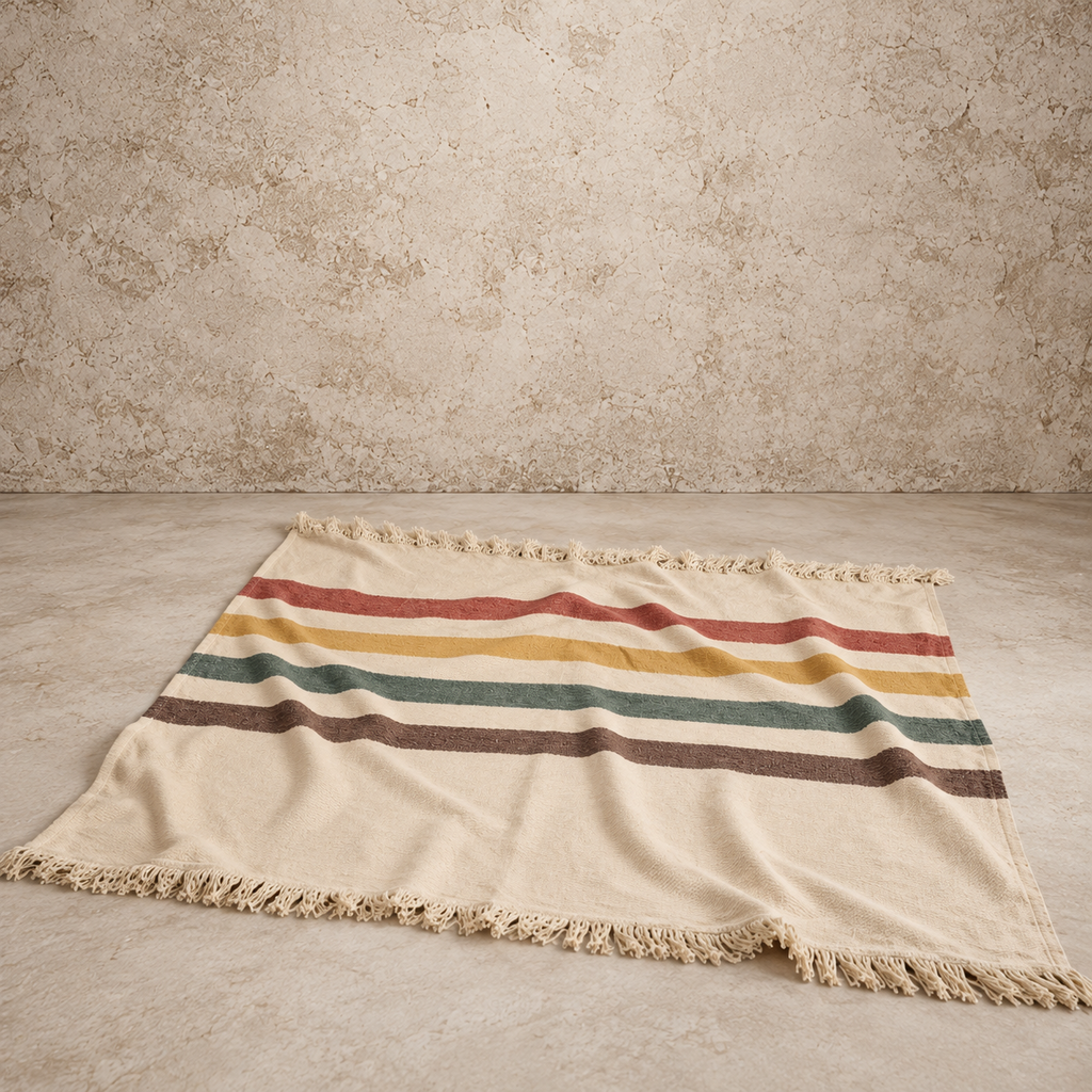 Color Block Stripes Throw