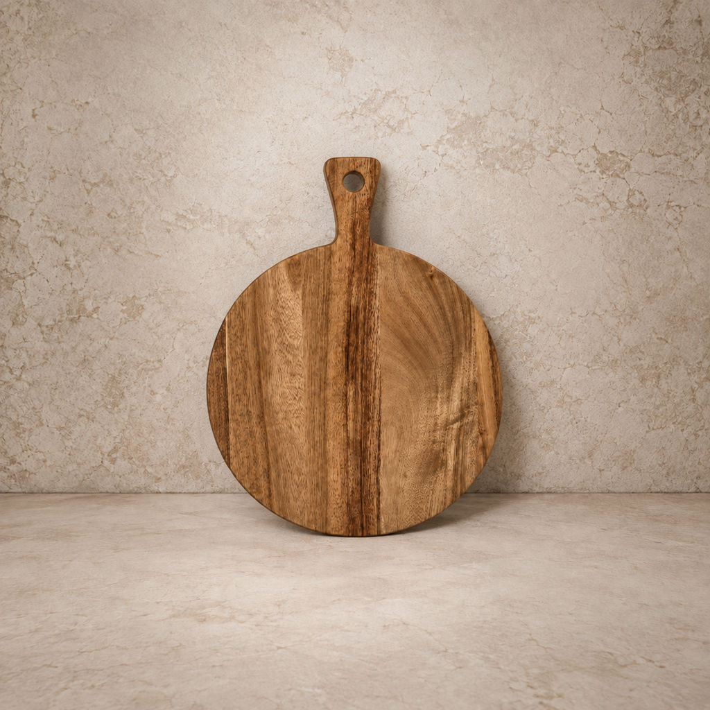 Round Acacia Wood Cutting Board