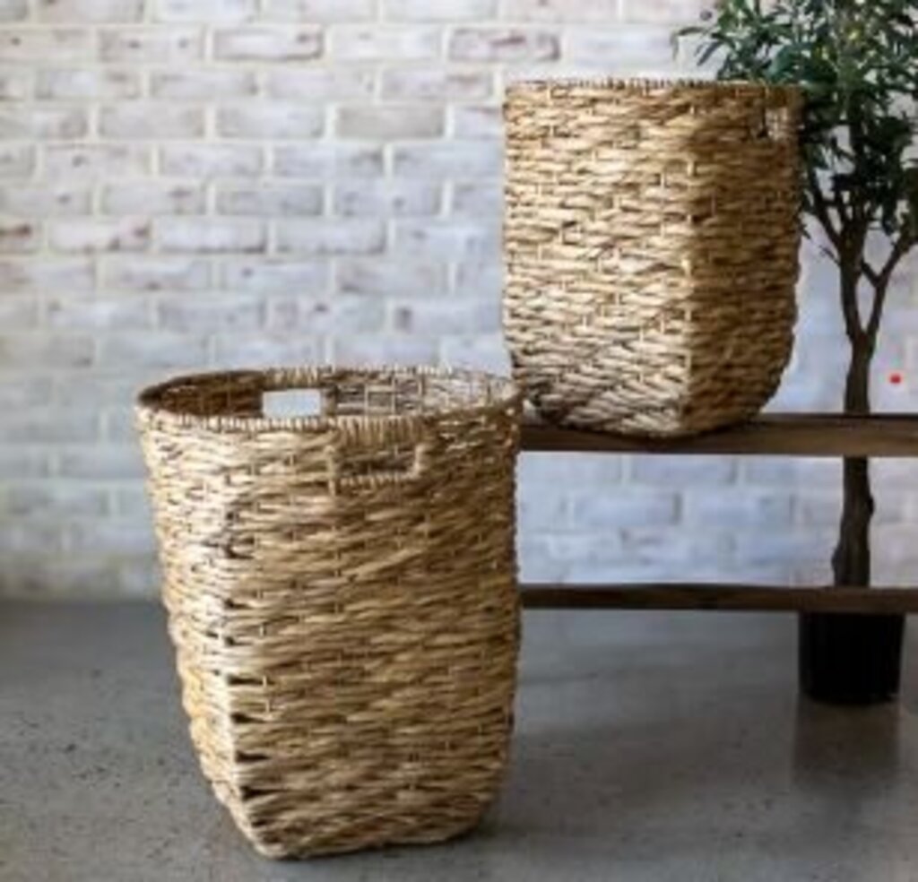 Tall Water Hyacinth Basket