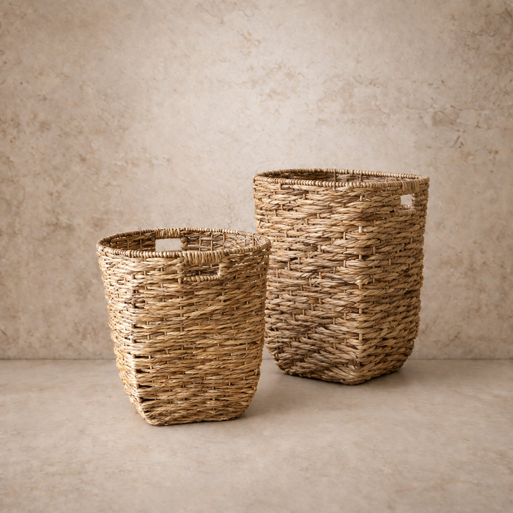 Tall Water Hyacinth Basket