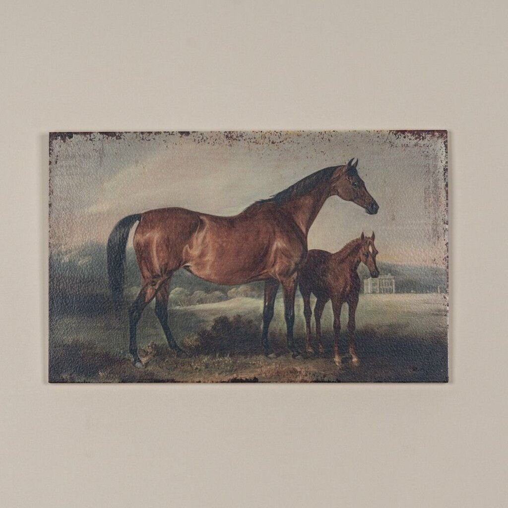 Beautiful Horse w/ Foal Print- (22x14)