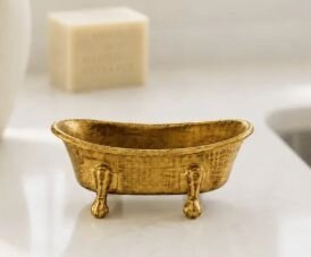 Antique Gold Bathtub Soap Dish