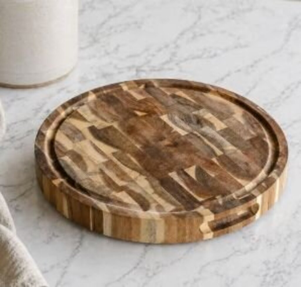 Round Acacia Wood Cutting Board