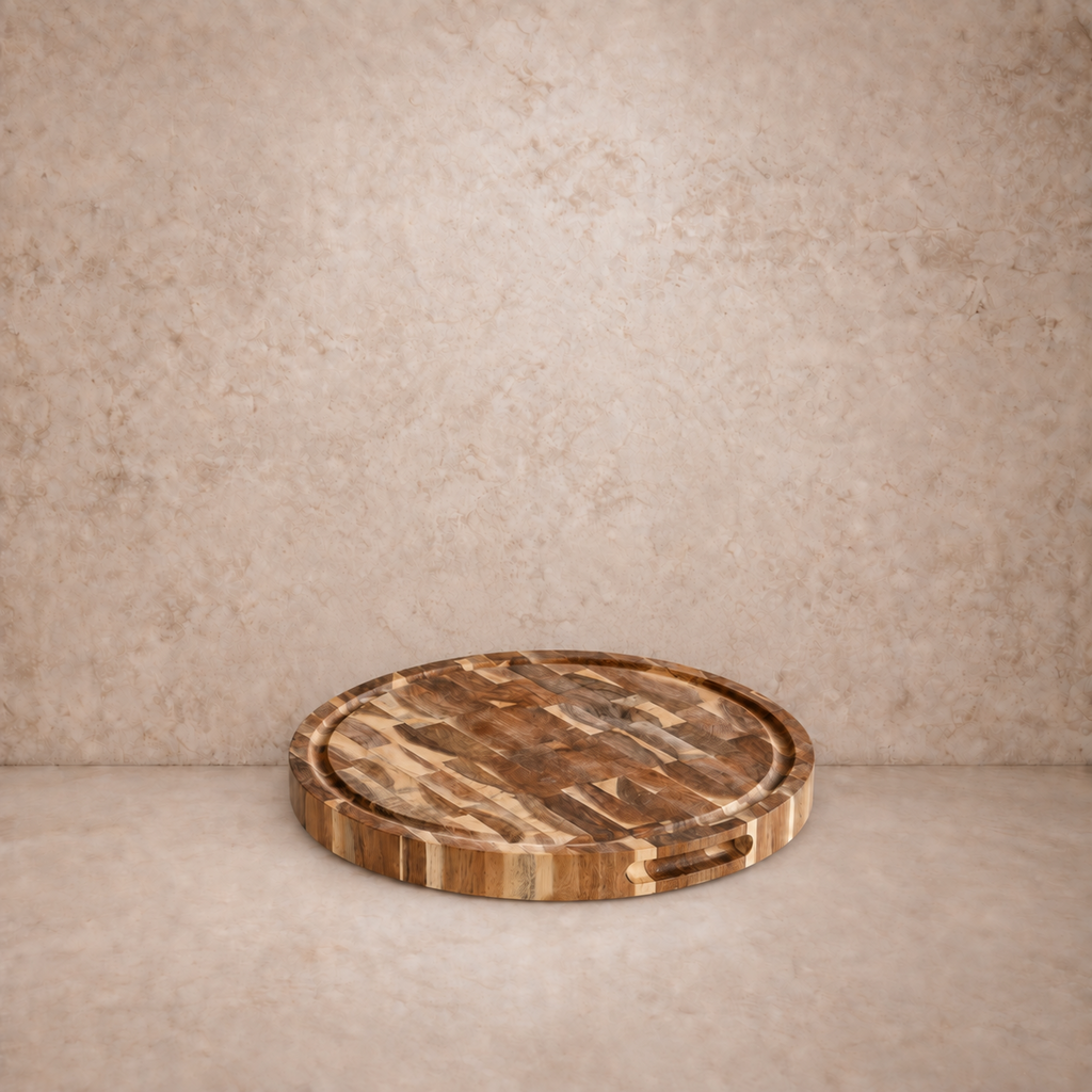 Round Acacia Wood Cutting Board